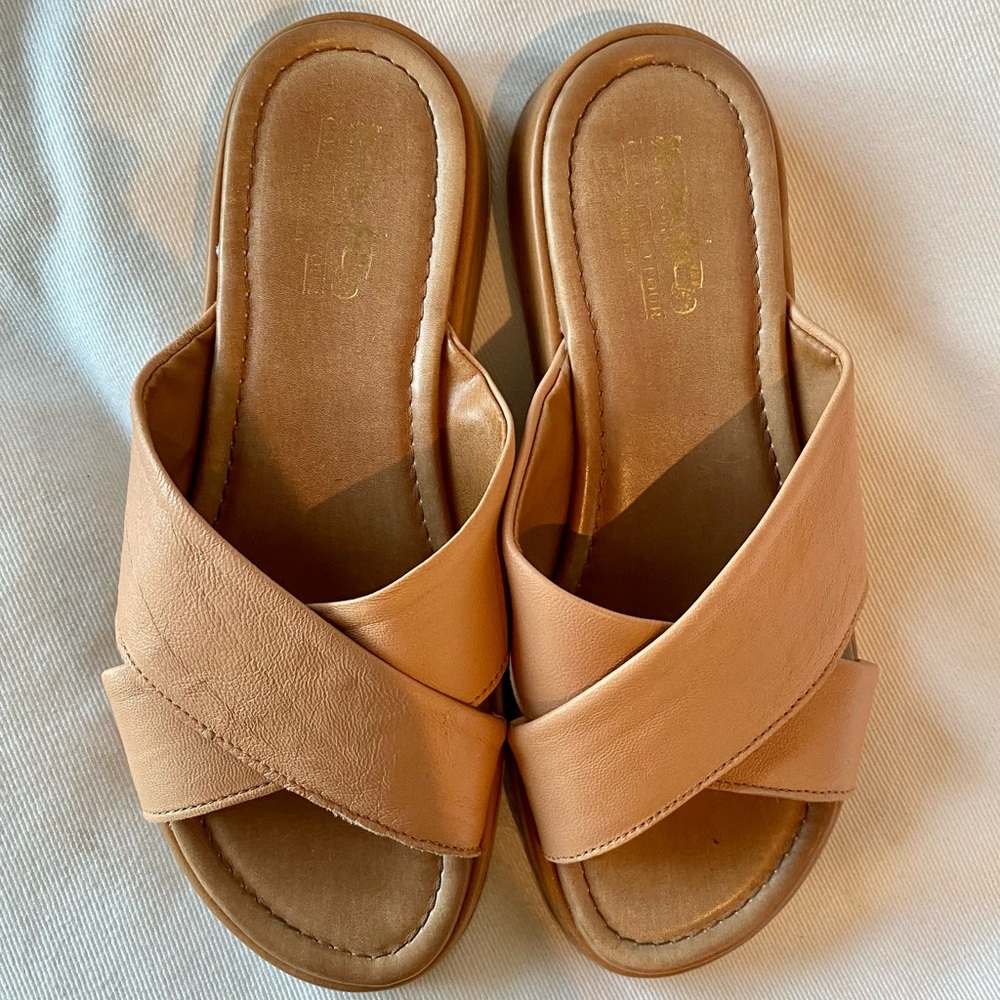 Light Brown Coach Sandals